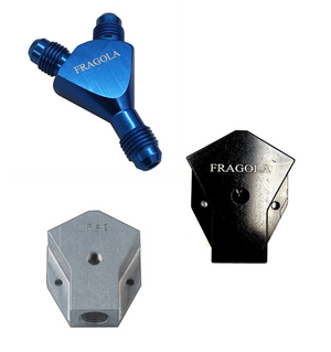 Fragola 900609-BL Y-Fitting -8AN Male Inlet x -6AN Male Outlets Black