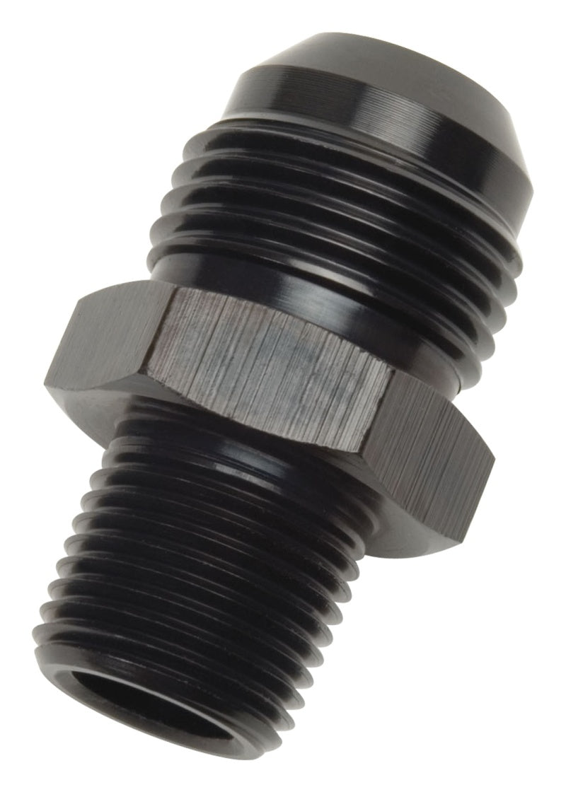 Russell 660493 Performance -8 AN to 1/2in NPT Straight Flare to Pipe (Black)