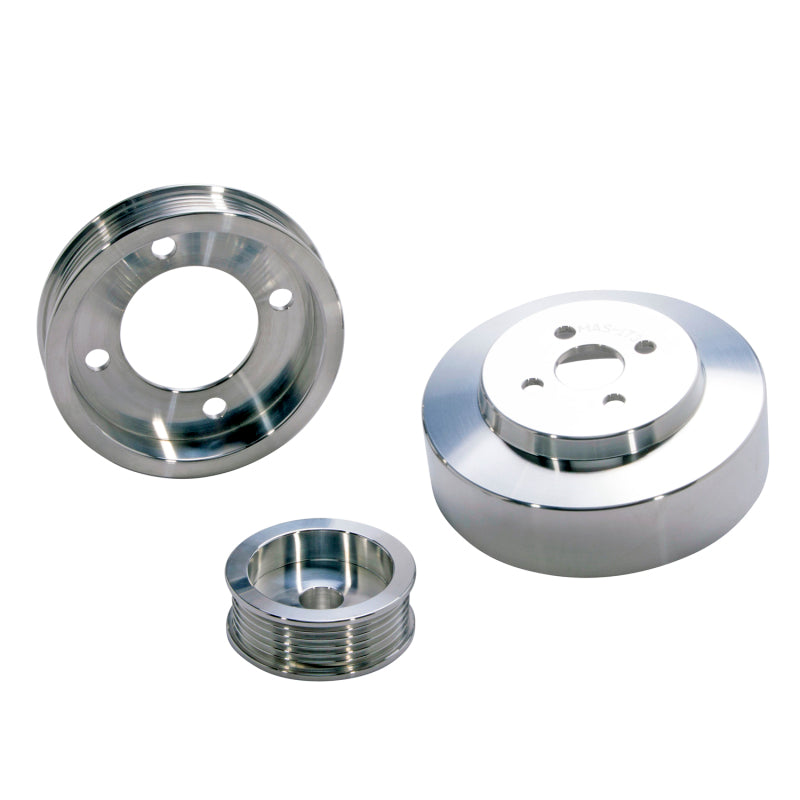 BBK  1554 Mustang 5.0 Underdrive Pulley Kit - Lightweight CNC Billet Aluminum (3