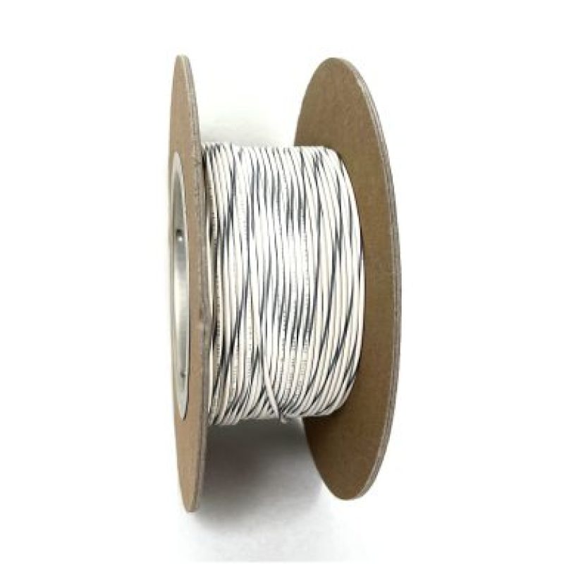 NAMZ NWR-98-100-20 OEM Color Primary Wire 100ft. Spool 20g - White/Gray Stripe