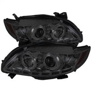 Spyder 5032522 fits Toyota 09-10 Corolla Projector Headlights LED Halo DRL Smke
