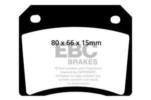 EBC DP2101 67-74 Ac 428 7.0 Greenstuff Rear Brake Pads