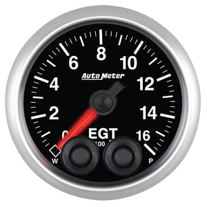 AutoMeter 5646 Autometer Elite 52mm 0-1600F EGT Peak & Warn w/ Electronic Control Gauge
