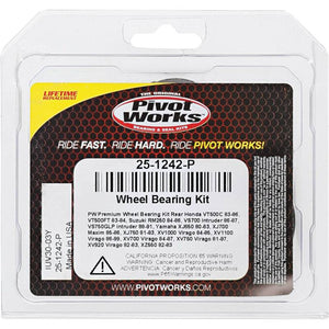 Pivot Works 25-1242-P fits Honda, Suzuki, Yamaha Wheel Bearing Kit Premium Beari