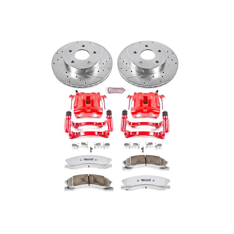 Power Stop KC2149-26 99-04 fits Jeep Gr& Cherokee Front Z26 Street Kit w/Cals