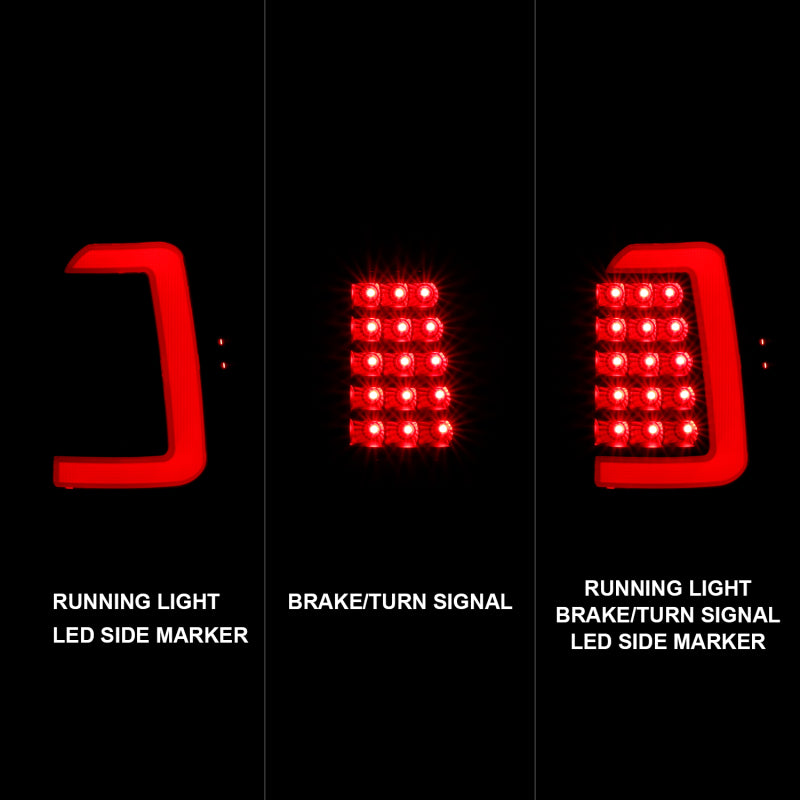 ANZO 311348 1904 fits Dodge 97-20 Dakota LED Taillights Black Housing Smoke Lens Pair