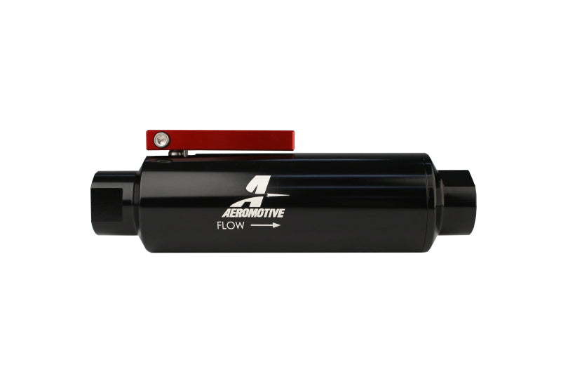 Aeromotive  12331 In-Line AN-10 Filter w/Shutoff Valve 100 Micron SS Element - B