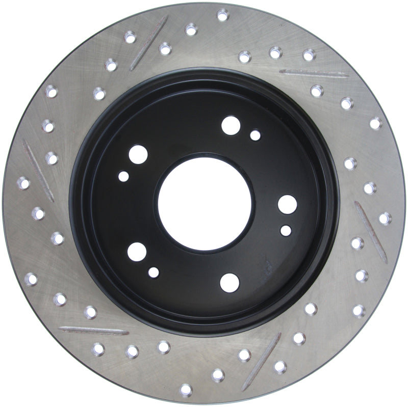 Stoptech 127.40040L 06-09 fits Honda Civic Ex/Si Slotted & Drilled Left Rear Rotor