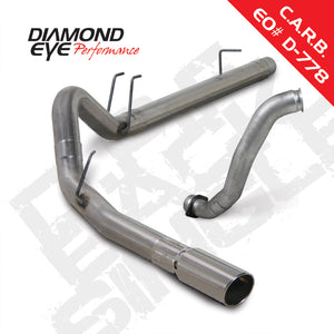 Diamond Eye Performance K4363S Diamond Eye KIT 4in DPF-BACK w/ DP Single SS 08-10 fits Ford 6.4L Powerstroke F250/F350