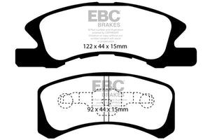 EBC UD1731 14+ fits Mitsubishi Mirage 1.2 Ultimax2 Front Brake Pads