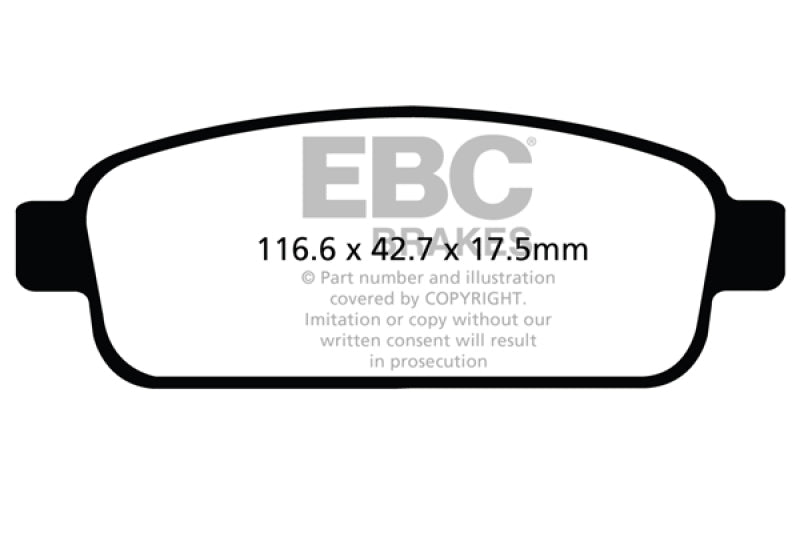 EBC DP22066 13+ fits Buick Encore 1.4 Turbo Greenstuff Rear Brake Pads