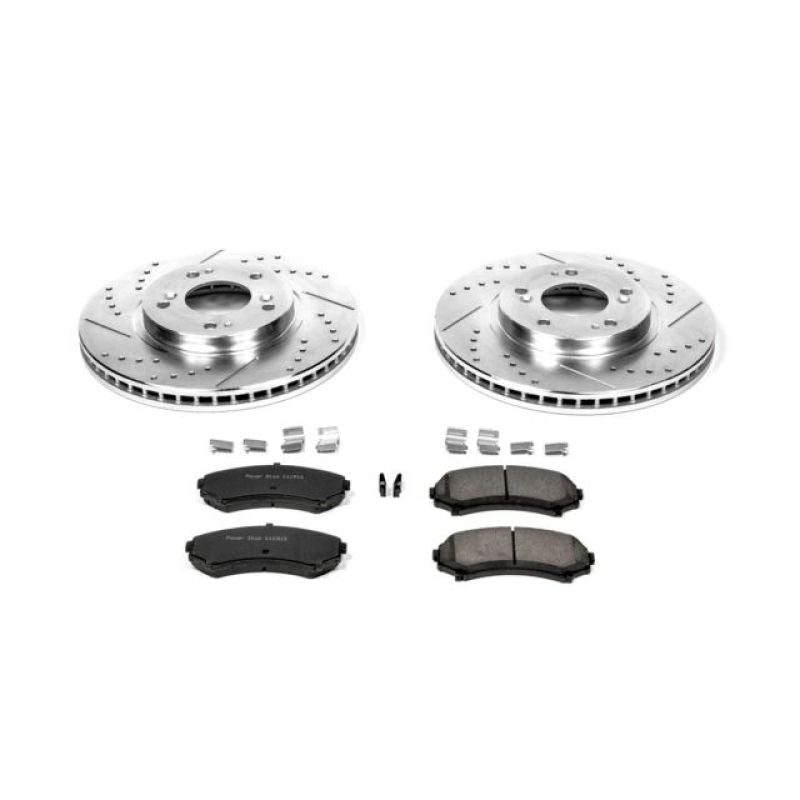 PowerStop fits Mitsubishi 04-11 Endeavor Front Z23 Evolution Sport Brake Kit