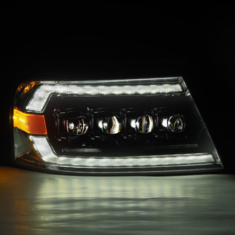 AlphaRex 880130 fits Ford 04-08 F-150 (No 2004 Heritage) NOVA-Series LED Proj HL Chrome w/Actv Light / Seq. Sig