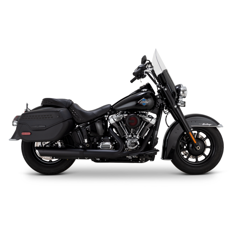 Vance and Hines 46750 Vance & Hines 2025+ HD Softail Twin Slash 4in Round Black Slip-On Exhaust