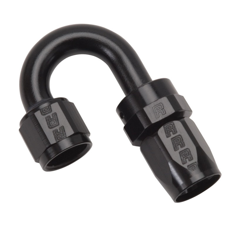 Russell 613515 Performance -8 AN Black 180 Degree Full Flow Swivel Hose End