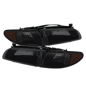 9034329 Xtune fits Pontiac 97-03 Grand Prix Crystal Headlights w/ Amber Corner