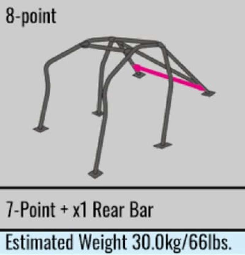 Cusco 230 270 G20 fits Toyota 91-00 Soarer Sfty21 Through Dash 7pt 2 Passenger Roll Cage - White (S/O / No Cancel)