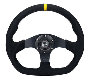 NRG RST-024MB-SA-Y RST-024MB-SA-Y Reinforced Steering Wheel Sport Alcantara