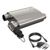 QTP 13251C 2.5in Weld-On 304SS Reverse Screamer Muffler w/Bolt-On QTEC Electric Cutout
