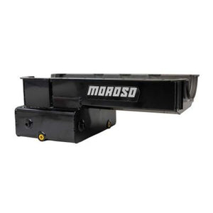 Moroso 20539 fits Ford 351W Road Race Front Sump 8 Inch Deep Steel Oil Pan - Bla