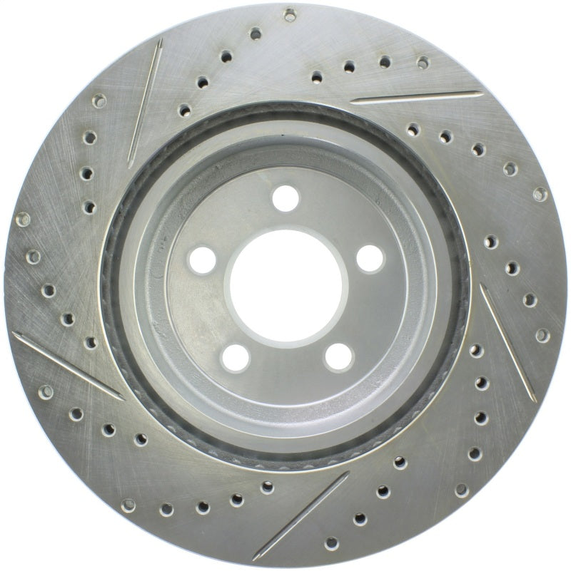 Stoptech 227.63061L Select Sport 10-14 Dodge Challenger Drilled and Slotted Front Left Brake Rotor