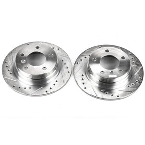 PowerStop fits BMW 92-98 318i Rear Evolution Drilled & Slotted Rotors - Pair