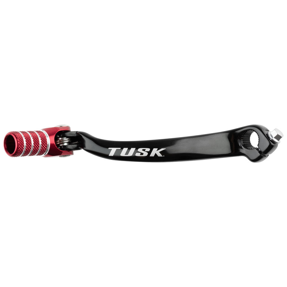 Tusk 1030850086 Folding Shift Lever  Black/Red Tip