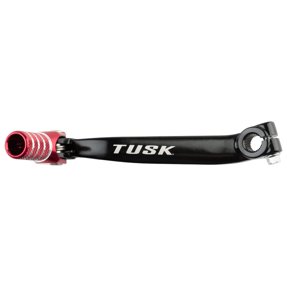 Tusk 1030850160 Folding Shift Lever  Black/Red Tip