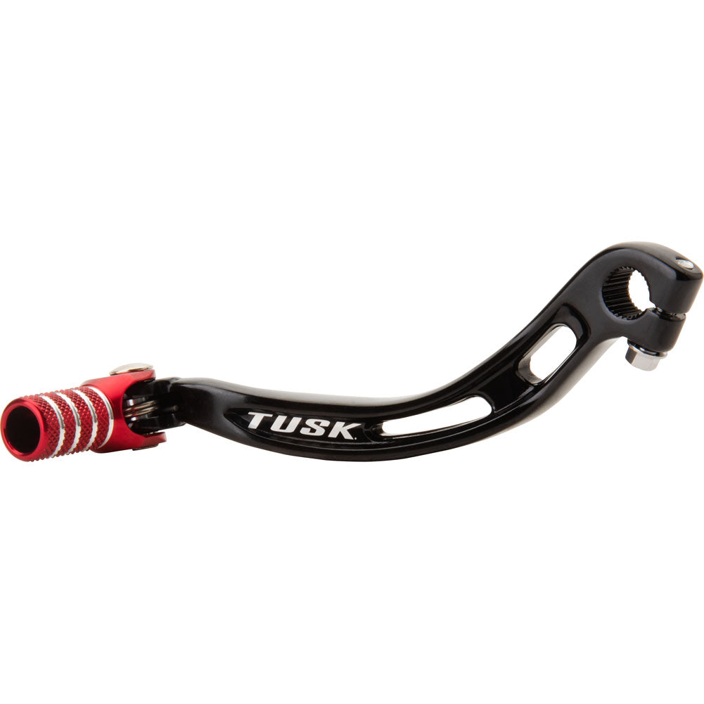 Tusk 1030850198 Folding Shift Lever  Black/Red Tip