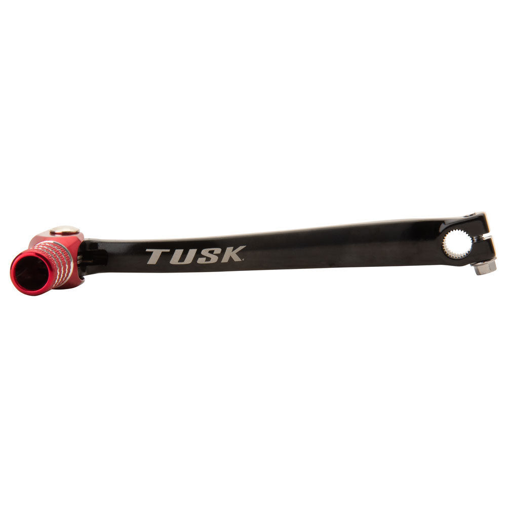 Tusk 1030850204 Folding Shift Lever  Black/Red Tip