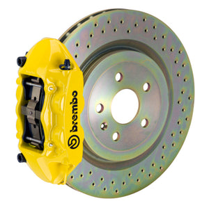 Brembo 1P4.7001A5 Brembo 08-13 C30 Front GT BBK 4 Piston Cast 336 x28 1pc Rotor Drilled- Yellow