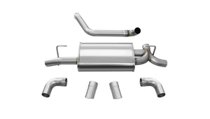 CORSA Performance 21013 Corsa 2018-2025 fits Jeep Wrangler JL 2.5in Dual Rear Turn Down Exit Sport Axle-Back Exhaust