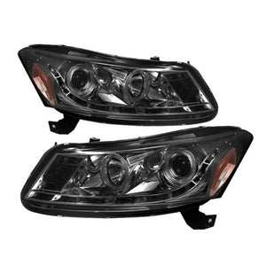 Spyder 5010681 fits Honda 08-12 Accord 4Dr Projector Headlights- LED Halo DRL S