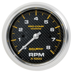AutoMeter 200779-40 Autometer Marine Carbon Fiber 3-3/8in 8k RPM Tachometer