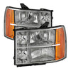 Xtune 9034756 fits GMC 07-13 Sierra Crystal Headlights Chrome HD-JH-GSIE07-AM-C