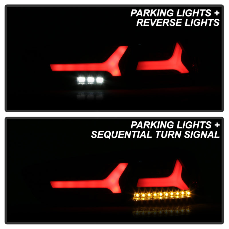 Spyder 5088130 fits Mitsubishi 08-14 Lancer/Evolution X V2 LED Tail Lights - Bl