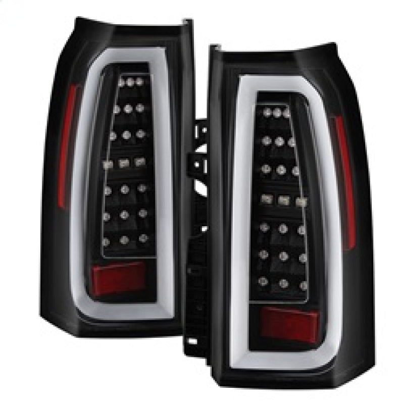 Spyder 5084583 fits Chevy 15-17 Tahoe / Suburban Light Bar LED Tail Lights - Bl