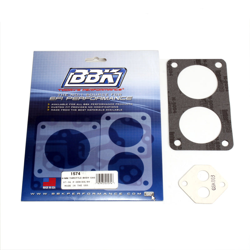 BBK  1574 fits Ford 87-03 F Series Truck Twin 61mm Throttle Body Gasket Kit