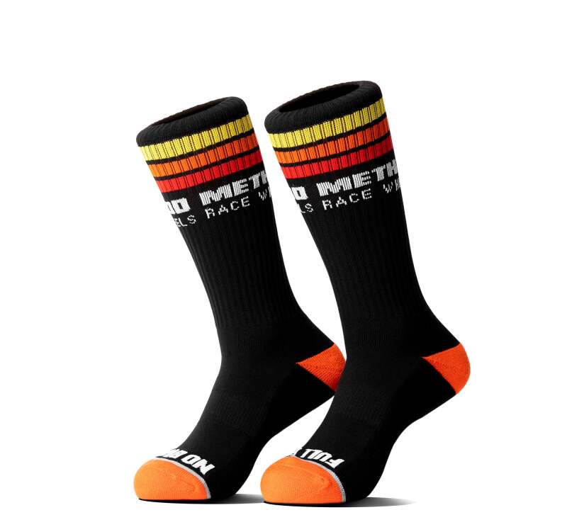 Method AP-M0003 Classic Stripes Logo Performance Socks - Black