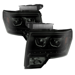 9032233 Xtune fits Ford 09-14 F150 Projector Headlights Halogen Model LED Halo