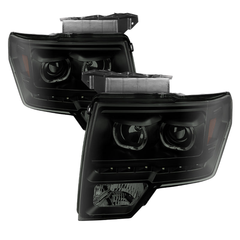 9032233 Xtune fits Ford 09-14 F150 Projector Headlights Halogen Model LED Halo