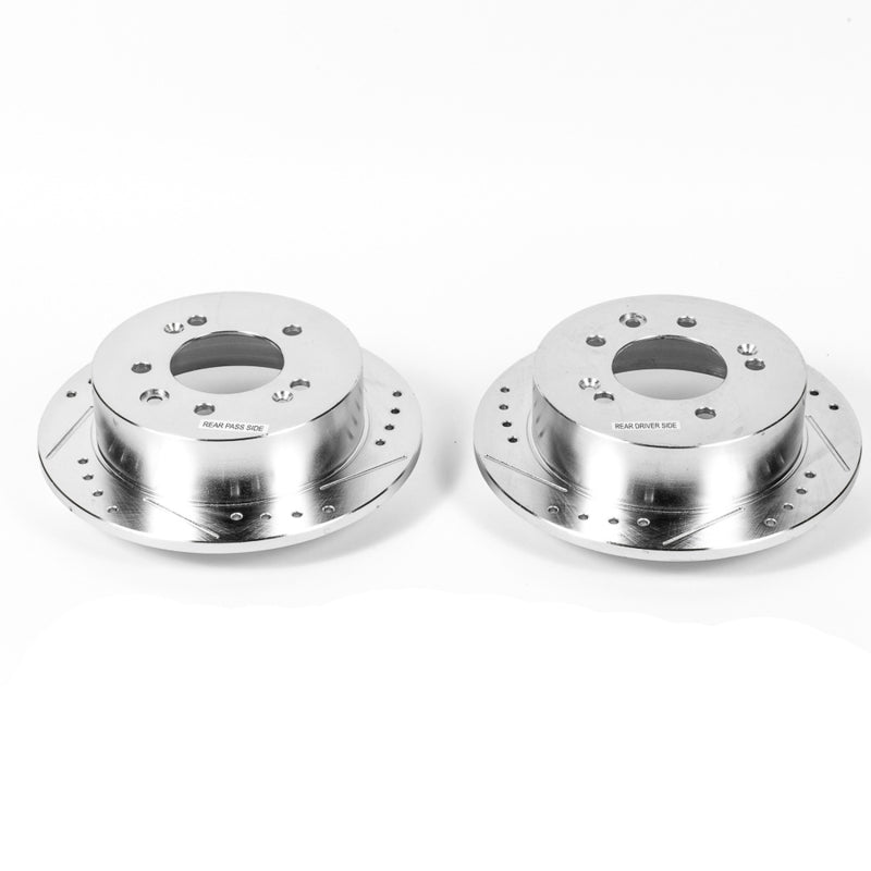 PowerStop fits Hyundai 07-10 Elantra Rear Evolution Drilled & Slotted Rotors -