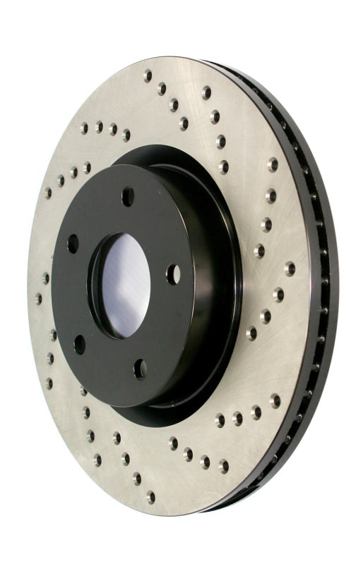 Stoptech 128.33160R 17-23 Audi A4 Q5 A6 Quattro Sport Cross Drilled Brake Rotor, Right
