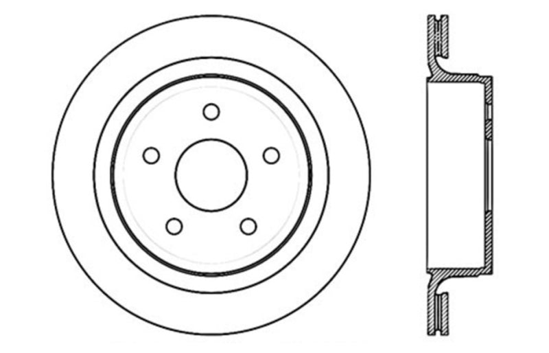 Stoptech 127.67054L Slotted & Drilled Sport Brake Rotor