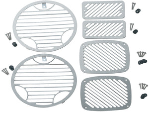 Kentrol 30493 97-06 fits Jeep Wrangler TJ Billet Style Light Kit 6 Pieces - Polished Silver