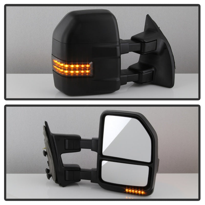 xTune 9943119 08-15 fits Ford Super Duty LED Telescoping Manual Mirrors - Smk (