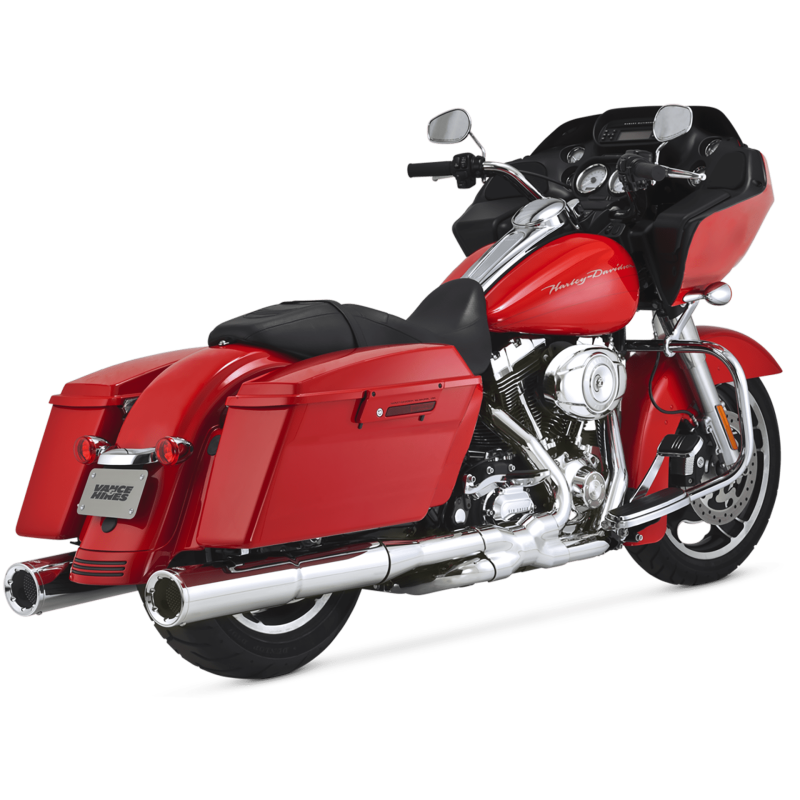 Vance 16463 & Hines HD Dresser 17-22 Hi-Output S/O Chrome Slip-On Exhaust