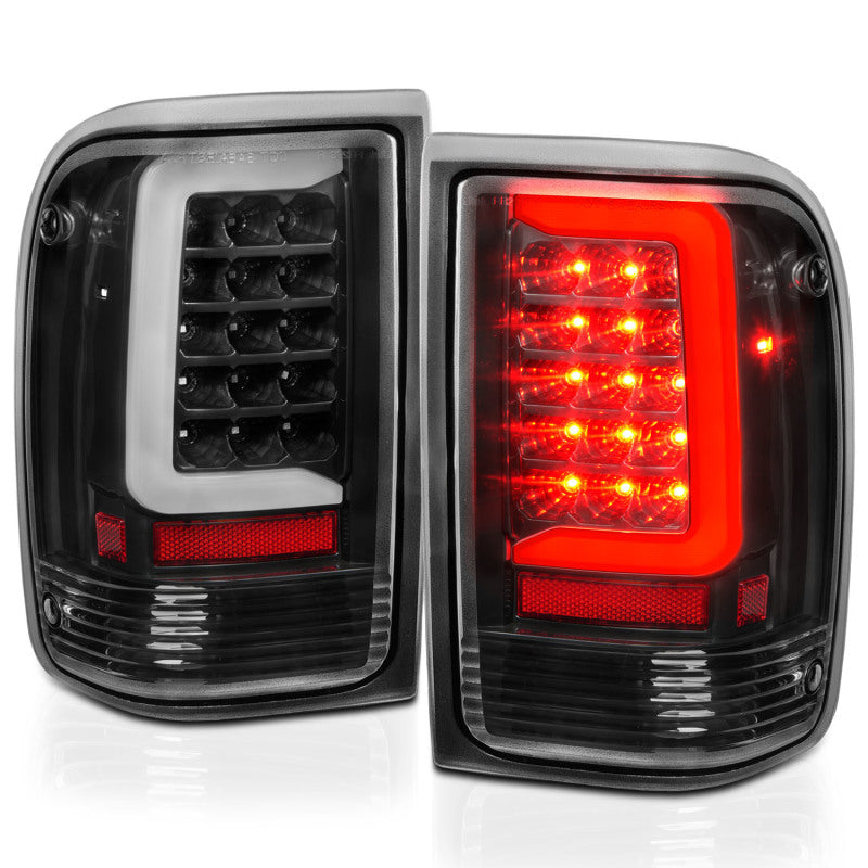 ANZO 311359 1997 fits Ford 93-19 Ranger LED Tail Lights w/ Light Bar Black Housing Clear Lens