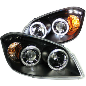ANZO 121344 2005-2010 Chevrolet Cobalt Projector Headlights w/ Halo Black w/ LED