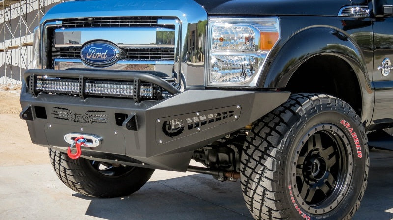 Addictive Desert Designs F067355000103 fits Ford 11-16 F-250 Super Duty HoneyBadger Front Bumper w/ Winch Mount